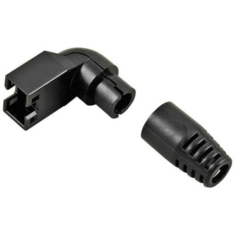 Guaina Di Protezione Antipiega Per Connettori Rj45 Hirose, Angolare Protezione Antiflessione Poli: 8p8c Nero - Foto 1