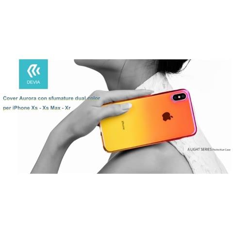 Cover Aurora Dual Color Giallo E Rosa Per Iphone Xr 6.1 - Foto 1