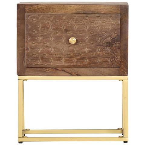 Comodino 40x30x50 Cm In Legno Massello Di Mango - Foto 2