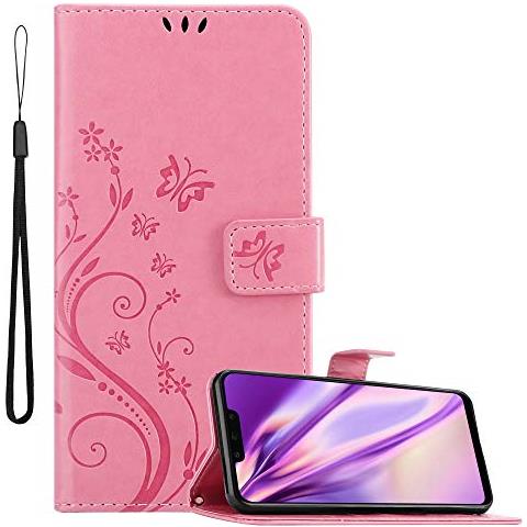 Custodia Compatibile Con Huawei Mate 20 Lite In Rosa Fiore - Coperchio Protettivo In Design Floreale Con Chiusura Magnetica, Funzione Stand E Slot Per Carte - Foto 1