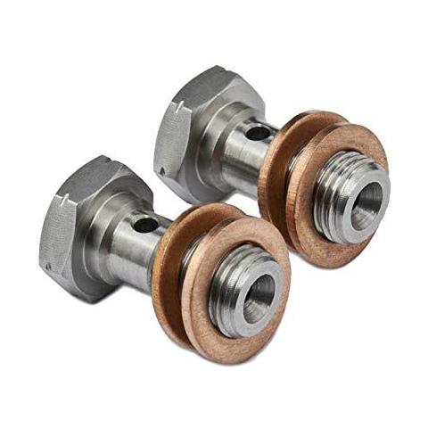 Dado Raccordo M10 X 100 Millimetri - L 20 Millimetri In Acciaio Inox Dado Raccordo Freno Fitting 2pcs - Foto 1