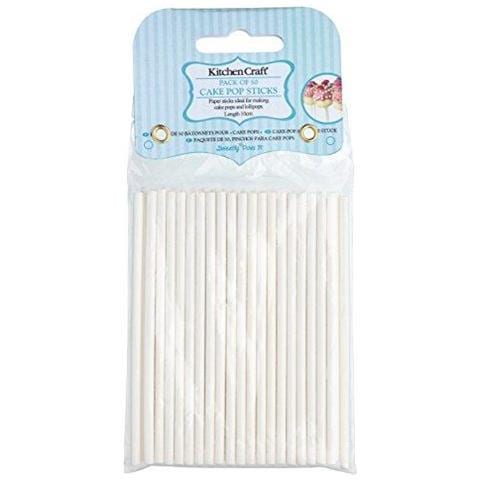 Dolcemente Lo Fa Cake Pop Sticks Carta Bianco 10 Cm Confezione Da 50 - Foto 1