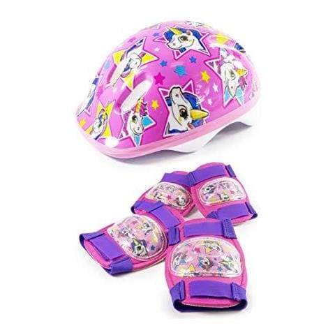 Unisex-bambini Unicorn Casco E Pastiglie Freno Colore Rosa Viola Giallo Bianco Blu 265 X 20 X 13 Centimetri - Foto 1