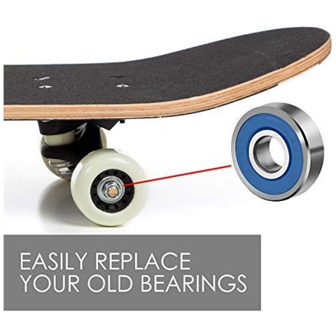 8 Attrito Abec 9 Sealed Roller Skate Skateboard Cuscinetti - Foto 2