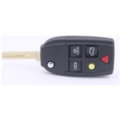 Guscio Chiave Auto Per Volvo 5 Pulsanti Nero - Foto 8