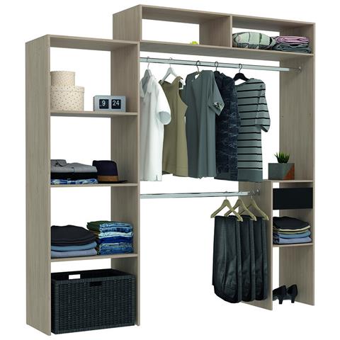 Elysee Armadio In Legno Estendibile, Guardaroba, Mensole, Cassetti - Foto 5