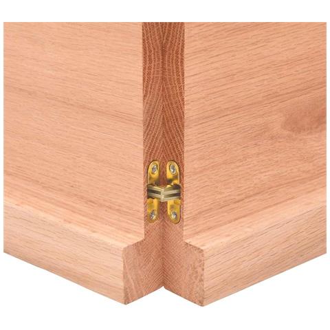 Piano Tavolo Marrone Chiaro 180x40x (2-4) cm Rovere Non Trattato - Foto 9