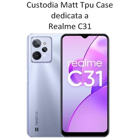 Custodia Tpu Silicone Cover Case Per Realme C31 Black - Foto 2