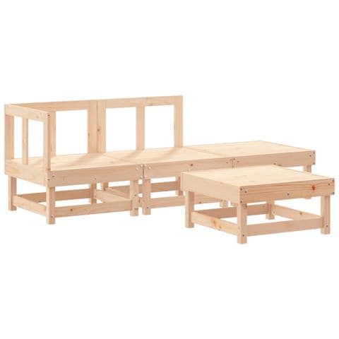 Set Salotto da Giardino 4 pz in Legno Massello di Pino - Foto 2