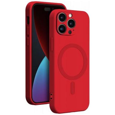 Cover Per Iphone 14 Pro Max In Silicone Compatibile Con Magsafe, Rosso - Foto 1