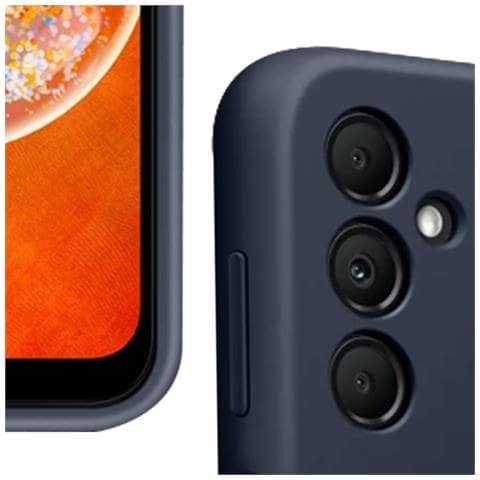 Cover Originale Galaxy A25 Silicone Con Porta-carte, Blu Scuro - Foto 2