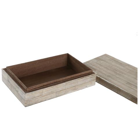 Scatola-portagioie Dkd Home Decor 20,5 X 13 X 5,5 Cm Crema Osso Resina - Foto 2