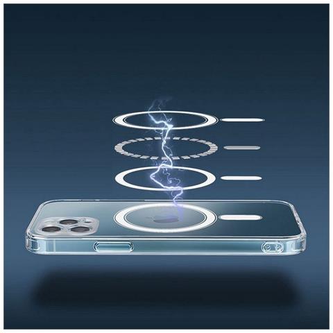 Clear Mag Mid Custodia Tpu Cover Case Compatibile Con Magsafe Per Apple Iphone 13 Trasparente - Foto 2
