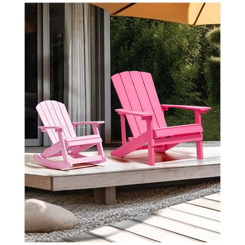 Sedia Da Giardino Rosa Adirondack - Foto 1