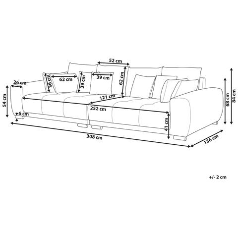Divano 4 Posti Torpo Ciniglia Verde Scuro - Foto 15