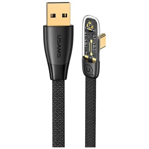 Cavo Ricarica 66w Usb-a A Usb-c Angolo 90° Modello Iceflake 1.2m, Nero - Foto 2