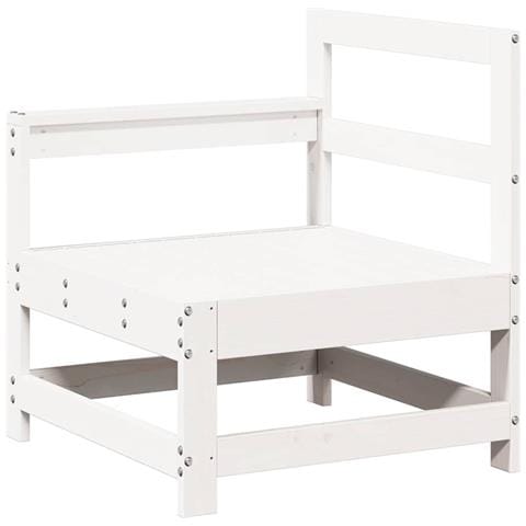 Set Salotto da Giardino 7 pz Bianco in Legno Massello di Pino - Foto 2