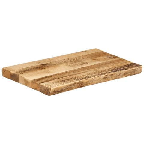Piano Tavolo Bordi Vivi 50x40x2,5cm Legno Massello Mango Grezzo - Foto 2
