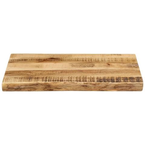 Piano Tavolo Bordi Vivi 50x40x2,5cm Legno Massello Mango Grezzo - Foto 3