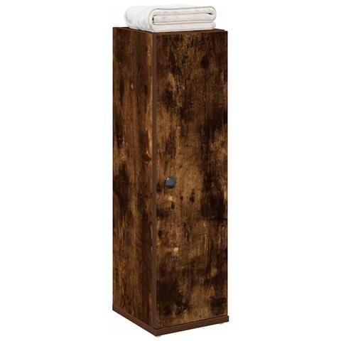 Mobile Da Bagno Con Portarotolo Rovere Fumo 20,5x22x72 Cm - Foto 1