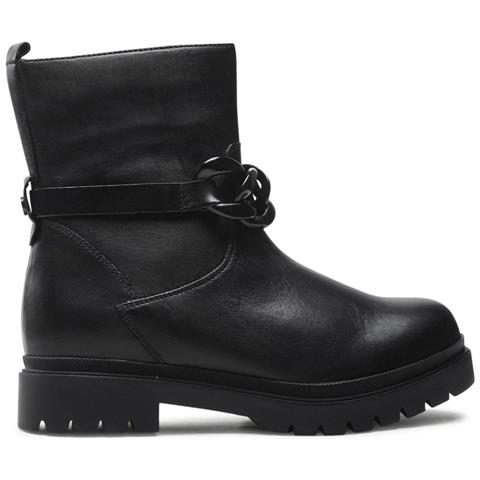 Black Casual Closed Booties Stivaletti Pelle Scarpe Donna Nero Eu 37, 9-25354-29-022 - Foto 1