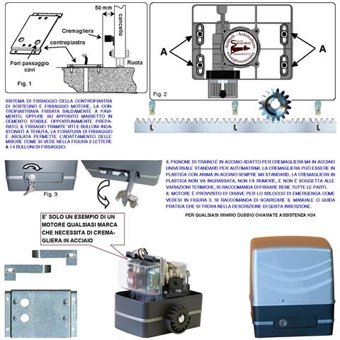 Aste Cremagliera Universale M4 Quattro Barre Da 1 Mt Con 80 Denti In Acciaio Zincato 12x30 Mm Portata 22 Q.li Max 30 Q - Foto 4