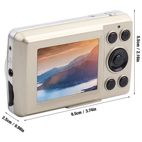 Fotocamera Digitale Compatta 1080p, 16 Mp Con Schermo Da 2,4 Pollici - 32 Gb Gold - Foto 10