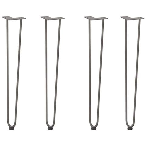 Gambe Tavolo A Forcina 4 Pz 72 Cm Acciaio Massiccio - Foto 2