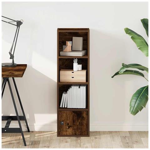Libreria Rovere Fumo 31x24x102 Cm In Legno Multistrato - Foto 3