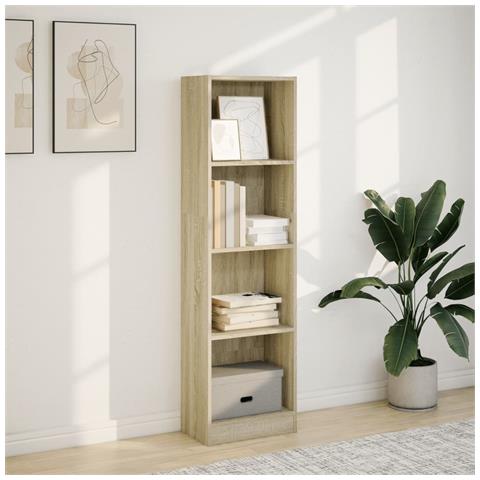 Libreria Rovere Sonoma 40x24x143 Cm In Legno Multistrato - Foto 3