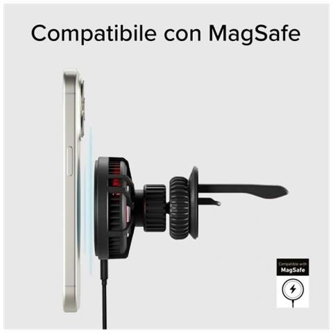 Sbs Tesupfanwir15w Caricabatterie Per Dispositivi Mobili Smartphone Nero Usb Carica Wireless Auto - Foto 2