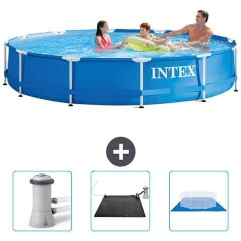 Piscina Fuori Terra - In Giro - 366x366x76 Cm - Blu - Include Accessori Coordinati Cb79 - Foto 1