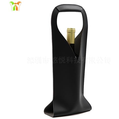 Elegante Borsa Da Vino Portatile In Pelle Pu Per Viaggi Black - Foto 1