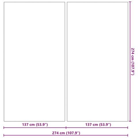 Copertura piscina quadrata Grigio chiaro Poliestere 274 x 274 cm - Foto 7
