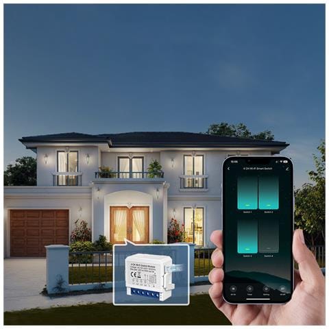 Modulo Interruttore Wifi Intelligente - Controlla Le Luci Da Remoto - Foto 2