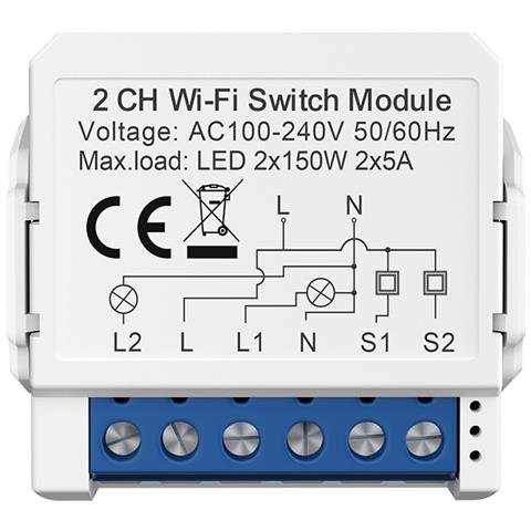 Modulo Interruttore Wifi Intelligente - Controlla Le Luci Da Remoto - Foto 1