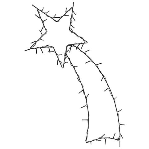 Luci di Natale Stella Cadente Silhouette 80 LED Bianco Caldo - Foto 1