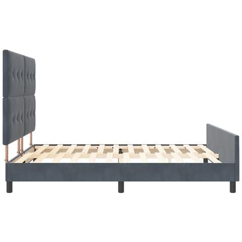 Struttura Letto  Grigio Scuro 180x200 cm Velluto - Foto 9