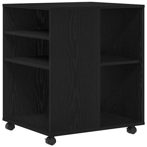 Armadio di Stoccaggio Rovere Nero 60x53x72,5 cm Legno Ingegnerizzato - Foto 1