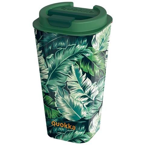 Bicchiere Termico 450ml Doppia Parete Antifuoriuscita Ermetico Senza Bpa, Verde Foresta - Foto 1