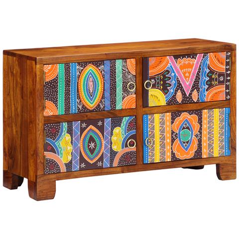 Scarpiera  90x35x55 cm in legno massello di acacia - Foto 1