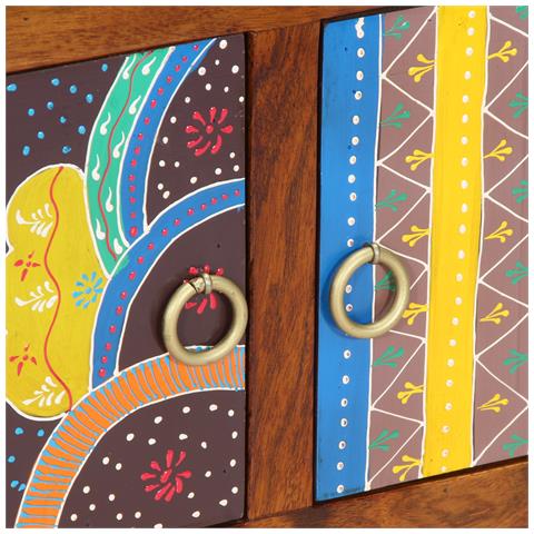 Scarpiera  90x35x55 cm in legno massello di acacia - Foto 9