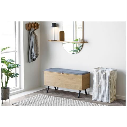 Portabiancheria Argor - Bianco - Cotone - 38x28x58 Cm - Foto 2