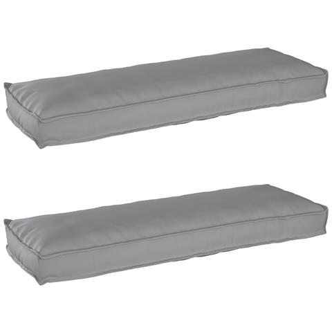 Set di Cuscini per Pallet 2 pcs Grigio 120 x 40 x 8 cm - Foto 1