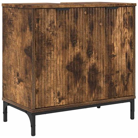 Armadio per Lavabo da Bagno Rovere fumo 60,5 x 33,5 x 61 cm - Foto 1