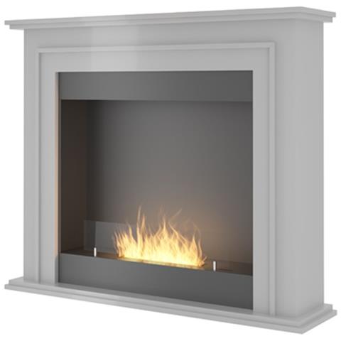 Simple Inportal 1 - Biocamino Freestanding Da Pavimento, Camino A Bioetanolo Bianco - Foto 1