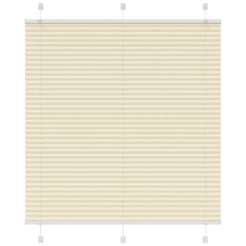 Tenda Plissettata Crema 115x150 cm Larghezza Tessuto 114,4 cm - Foto 1