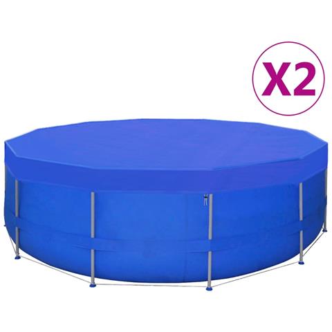 Coperture Per Piscina 2 Pz In Pe Rotonde 460 Cm 90 G /m² - Foto 2