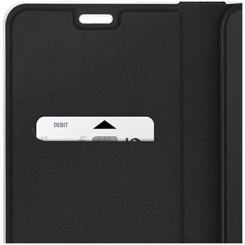 Custodia A Libro Per Galaxy S25 Fe Effetto Carbonio Con Cornice Metallizzata E Portacarte - Foto 5