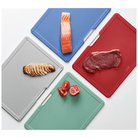 Set Taglieri Folio Coast Silver Quattro Pezzi Formato Grande Codificati Per Colore Antiscivolo Lavabili In Lavastoviglie Previene Contaminazione Incrociata - Foto 6